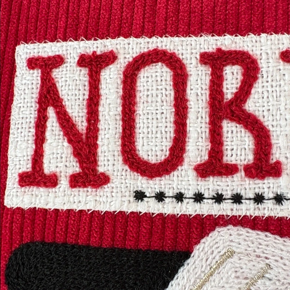 NWOT North Pole Letters to Santa Pillow Christmas Decor Holiday Gift Red White